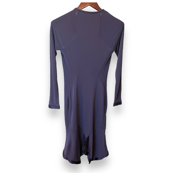 Yigal Azrouel silk jersey mermaid midi dress, eggplant color, sz Small/Medium - Picture 6 of 15